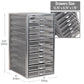 Mind Reader File Storage Drawers, Desk Organizer, Multi-Purpose, Crafts, Office, Metal Mesh, 10.75"L x 14"W x 21.25"H