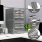 Mind Reader File Storage Drawers, Desk Organizer, Multi-Purpose, Crafts, Office, Metal Mesh, 10.75"L x 14"W x 21.25"H