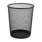 Mind Reader Mesh Trash Can, 16.65L (4.4 gal), Waste Paper Basket, Round, Office, Metal Mesh, 11.5"L x 11.5"W x 13.75"H, Set of 2, Black