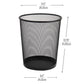 Mind Reader Mesh Trash Can, 16.65L (4.4 gal), Waste Paper Basket, Round, Office, Metal Mesh, 11.5"L x 11.5"W x 13.75"H, Set of 2, Black