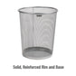 Mind Reader Mesh Trash Can, 16.65L (4.4 gal), Waste Paper Basket, Round, Office, Metal Mesh, 11.5"L x 11.5"W x 13.75"H, Set of 2, Black