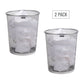 Mind Reader Mesh Trash Can, 16.65L (4.4 gal), Waste Paper Basket, Round, Office, Metal Mesh, 11.5"L x 11.5"W x 13.75"H, Set of 2, Black