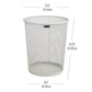 Mind Reader Mesh Trash Can, 16.65L (4.4 gal), Waste Paper Basket, Round, Office, Metal Mesh, 11.5"L x 11.5"W x 13.75"H, Set of 2, Black