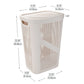 Mind Reader 60L Slim Laundry Hamper, Clothes Basket, Lid, Ventilated, Plastic, 17.25"L x 13.75"W x 23.5"H
