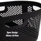 Mind Reader 40L Laundry Basket, Clothes Hamper, Ventilated, Plastic, 23"L x 14.5"W x 10.5"H