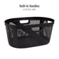 Mind Reader 40L Laundry Basket, Clothes Hamper, Ventilated, Plastic, 23"L x 14.5"W x 10.5"H