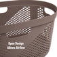 Mind Reader 40L Laundry Basket, Clothes Hamper, Ventilated, Plastic, 23"L x 14.5"W x 10.5"H