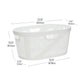 Mind Reader 40L Laundry Basket, Clothes Hamper, Ventilated, Plastic, 23"L x 14.5"W x 10.5"H