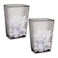 Mind Reader Metal Mesh Waste Paper Bins, Solid Bottom, Non Slip Pads, Office and Home, Set of 2, Black