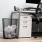 Mind Reader Metal Mesh Waste Paper Bins, Solid Bottom, Non Slip Pads, Office and Home, Set of 2, Black