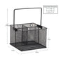 Mind Reader Multi-purpose Storage Caddy, Desktop Organizer, Cutlery Holder, Metal Mesh, Set of 2, Black