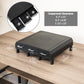 Mind Reader Monitor Stand, 3 Storage Drawers, Desktop Organizer, Riser, Office, 13.5"L x 13"W x 4"H