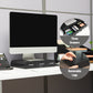 Mind Reader Monitor Stand, 3 Storage Drawers, Desktop Organizer, Riser, Office, 13.5"L x 13"W x 4"H
