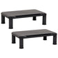 Mind Reader Monitor Stand, Height Adjustable, Laptop, Computer, Riser, Office, 14.5"L x 10.5"W x 5.25"H, Set of 2, Black