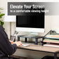 Mind Reader Monitor Stand, Height Adjustable, Laptop, Computer, Riser, Office, 14.5"L x 10.5"W x 5.25"H, Set of 2, Black
