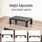 Mind Reader Monitor Stand, Height Adjustable, Laptop, Computer, Riser, Office, 14.5"L x 10.5"W x 5.25"H, Set of 2, Black