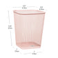 Mind Reader Mesh Trash Can, Waste Paper Basket, Square, Office, Metal Mesh, 9.75"L x 9.75"W x 12.25"H, Set of 2, Black