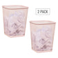 Mind Reader Mesh Trash Can, Waste Paper Basket, Square, Office, Metal Mesh, 9.75"L x 9.75"W x 12.25"H, Set of 2, Black