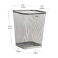 Mind Reader Mesh Trash Can, Waste Paper Basket, Square, Office, Metal Mesh, 9.75"L x 9.75"W x 12.25"H, Set of 2, Black