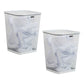Mind Reader Mesh Trash Can, Waste Paper Basket, Square, Office, Metal Mesh, 9.75"L x 9.75"W x 12.25"H, Set of 2, Black