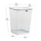 Mind Reader Mesh Trash Can, Waste Paper Basket, Square, Office, Metal Mesh, 9.75"L x 9.75"W x 12.25"H, Set of 2, Black