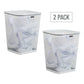 Mind Reader Mesh Trash Can, Waste Paper Basket, Square, Office, Metal Mesh, 9.75"L x 9.75"W x 12.25"H, Set of 2, Black