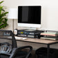 Mind Reader Monitor Stand, Ventilated Laptop Riser, Storage Drawer, Office, Metal Mesh, 15.75"L x 12"W x 4.5"H