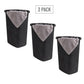 Mind Reader 60L Slim Laundry Hamper, Clothes Basket, Lid, Wicker Design, Plastic, 17.65"L x 13.75"W x 24.15"H