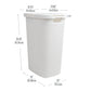 Mind Reader 60L Slim Laundry Hamper, Clothes Basket, Lid, Wicker Design, Plastic, 17.65"L x 13.75"W x 24.15"H