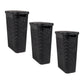 Mind Reader Slim Laundry Hamper with Lid, 40L Clothes Basket, Premium Wicker Design, Plastic