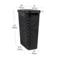 Mind Reader Slim Laundry Hamper with Lid, 40L Clothes Basket, Premium Wicker Design, Plastic