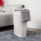 Mind Reader Slim Laundry Hamper with Lid, 40L Clothes Basket, Premium Wicker Design, Plastic