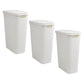 Mind Reader Slim Laundry Hamper with Lid, 40L Clothes Basket, Premium Wicker Design, Plastic