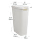 Mind Reader Slim Laundry Hamper with Lid, 40L Clothes Basket, Premium Wicker Design, Plastic