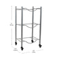 Mind Reader Water Jug Stand, Holds three or four 5 Gallon Jugs, Water Cooler, Rack, Wheels, Metal, 16.5"L x 13.75"W, Gray
