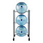 Mind Reader Water Jug Stand, Holds three or four 5 Gallon Jugs, Water Cooler, Rack, Wheels, Metal, 16.5"L x 13.75"W, Gray