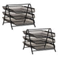 Mind Reader 3-Tier Paper Tray, Desktop Organizer, File Storage, Workspace, Office, Metal Mesh, 11.75"L x 13.75"W x 10"H