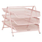 Mind Reader 3-Tier Paper Tray, Desktop Organizer, File Storage, Workspace, Office, Metal Mesh, 11.75"L x 13.75"W x 10"H