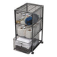 Mind Reader Multipurpose Cart with Drawers, Rolling Office Organizer and Storage Cabinet, Metal Mesh, Black