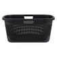 Mind Reader 40L Laundry Basket, Clothes Hamper, Linen Design, Plastic, 23.25”L x 15.25”W x 11”H
