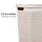 Mind Reader 40L Slim Laundry Hamper, Clothes Basket, Lid, Linen Design, Plastic, 18.5”L x 10.75”W x 23.5”H