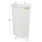 Mind Reader 40L Slim Laundry Hamper, Clothes Basket, Lid, Linen Design, Plastic, 18.5”L x 10.75”W x 23.5”H