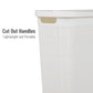 Mind Reader 40L Slim Laundry Hamper, Clothes Basket, Lid, Linen Design, Plastic, 18.5”L x 10.75”W x 23.5”H