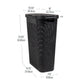 Mind Reader Slim Laundry Hamper with Lid, 40L Clothes Basket, Premium Wicker Design, Plastic