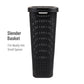 Mind Reader Slim Laundry Hamper with Lid, 40L Clothes Basket, Premium Wicker Design, Plastic