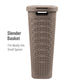 Mind Reader Slim Laundry Hamper with Lid, 40L Clothes Basket, Premium Wicker Design, Plastic