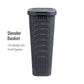 Mind Reader Slim Laundry Hamper with Lid, 40L Clothes Basket, Premium Wicker Design, Plastic