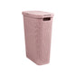 Mind Reader Slim Laundry Hamper with Lid, 40L Clothes Basket, Premium Wicker Design, Plastic