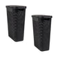 Mind Reader Slim Laundry Hamper with Lid, 40L Clothes Basket, Premium Wicker Design, Plastic