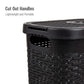 Mind Reader Slim Laundry Hamper with Lid, 40L Clothes Basket, Premium Wicker Design, Plastic